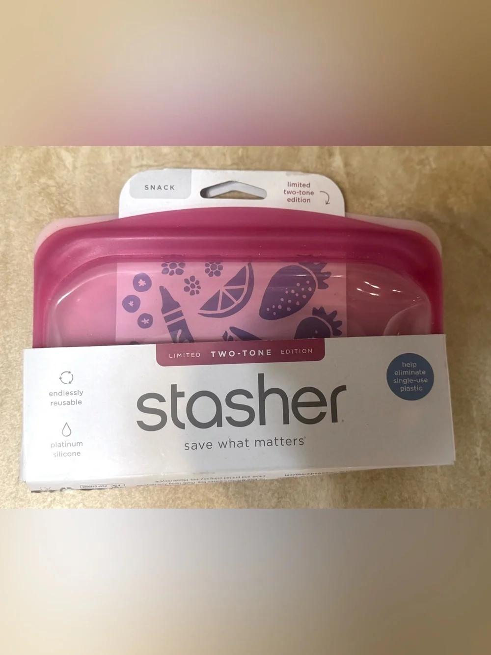 Stasher™ Silicone Reusable  1/2 gallon, 2 Cup Bowl, 3 Sandwich and 1 snack